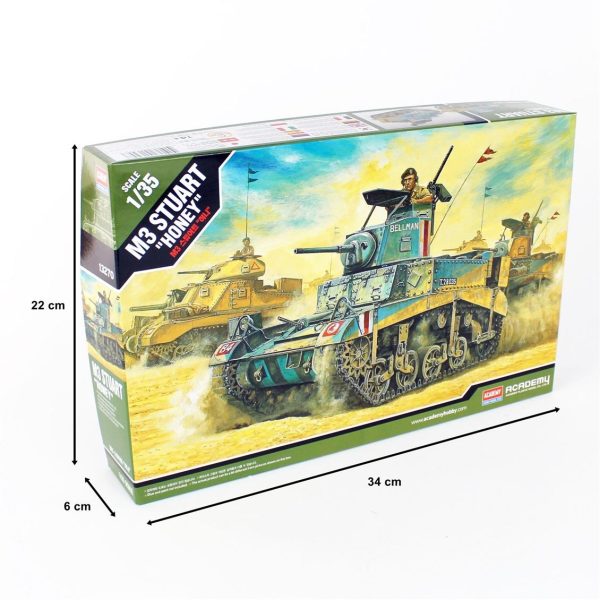 1/35 British M3 Stuart Honey Tank Maketi, Academy 13270 - Görsel 5
