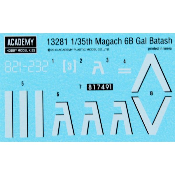 1/35 Magach 6B Gal Batash Tank Maketi, Academy 13281 - Görsel 4