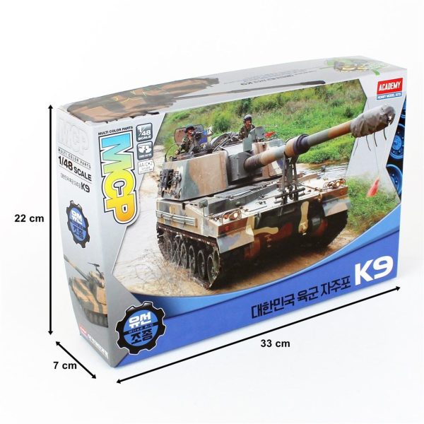 1/48 Güney Kore K9 Kundağı Motorlu Topu Maketi, Academy 13312 - Görsel 5
