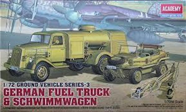 1/72 Alman Yakıt Tankeri ve Schwimwagen Askeri Araç Maket SetiA13401