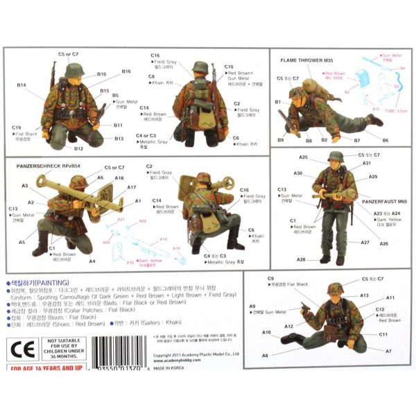 1/35 Anti-Tank Alman Piyadeleri Maketi, Academy 13252 - Görsel 4