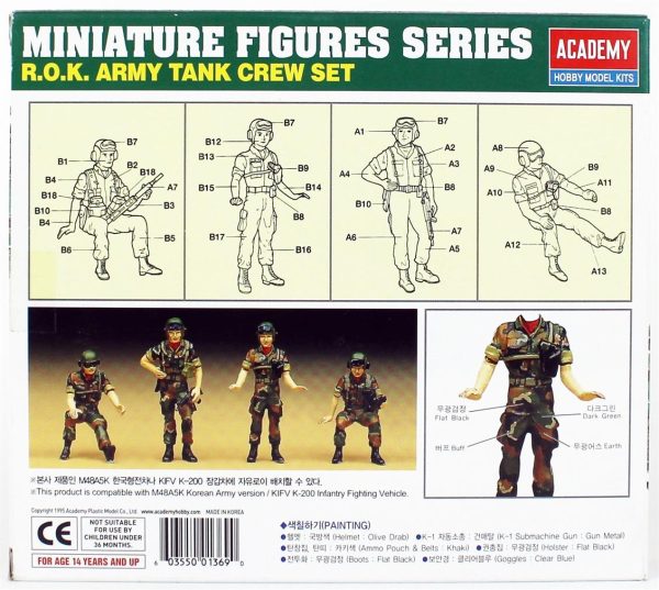 1/35 ROK Army Tank Mürettebatı Maketi, Academy 13251 - Görsel 3