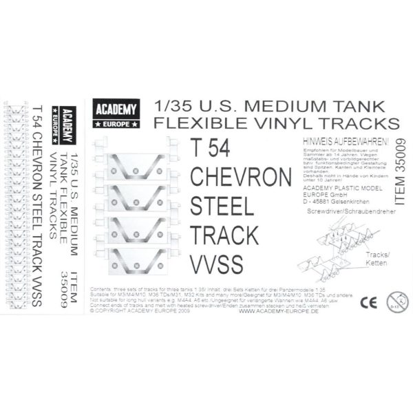 1/35 T54 Chevron VVSS Tank Palet Seti Maketi, Academy 35009 - Görsel 3