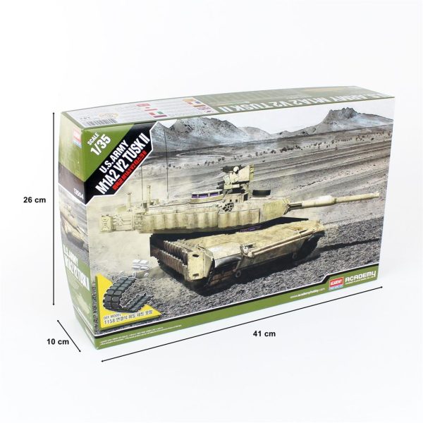 1/35 M1A2 Abrams SEP v.2 TUSK II Tank Maketi, Academy 13504 - Görsel 5