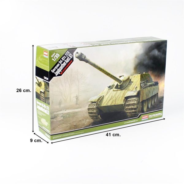 1/35 Sd.Kfz 173 Jagdpanther G1 Tank Maketi, Academy 13539 - Görsel 5