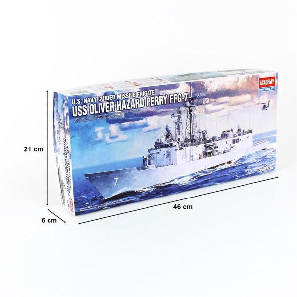 1/350 USS Oliver Hazard Perry (FFG-7) Gemisi Maketi, Academy 14102 - Görsel 5