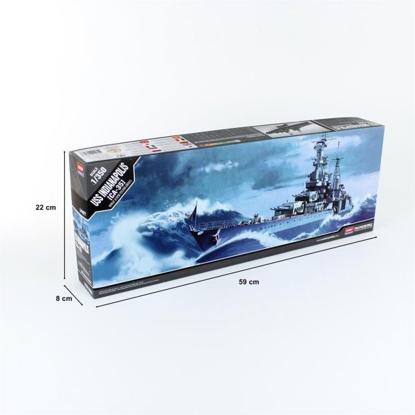 1/350 U.S.S. CA-35 Indianapolis Gemisi Maketi, Academy 14107 - Görsel 3