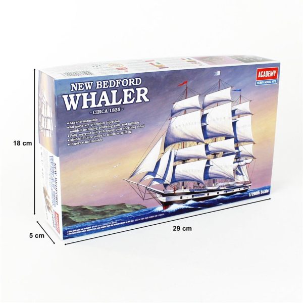 1/200 New Bedford Whaler Yelkenli Gemisi Maketi, Academy 14204 - Görsel 5