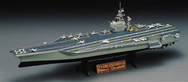 1/800 CVN 69D Eisenhover Gemisi Maketi, Academy 14212 - Görsel 3