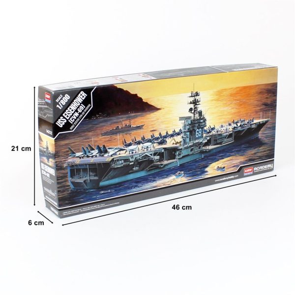 1/800 CVN 69D Eisenhover Gemisi Maketi, Academy 14212 - Görsel 4