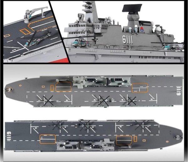 1/700 ROK Navy Dokdo (LPH 6111) Gemisi Maketi, Academy 14216 - Görsel 3