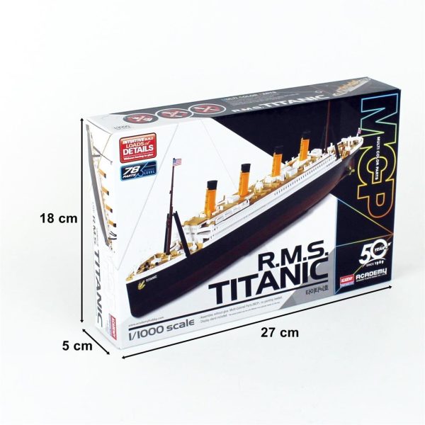 1/1000 RMS Titanic Yolcu Gemisi Maketi, Academy 14217 - Görsel 5