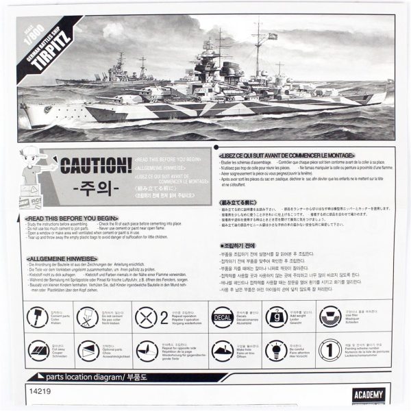 1/800 Tirpitz Gemisi Maketi, Academy 14219 - Görsel 3