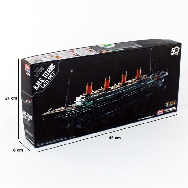 1/700 R.M.S. Titanik Transatlantik (Led Işıklı) Yolcu Gemisi Maketi, Academy 14220 - Görsel 4