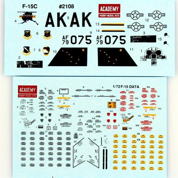 1/72 U.S. Air Force F-15C Uçak Maketi, Academy 12476 - Görsel 4