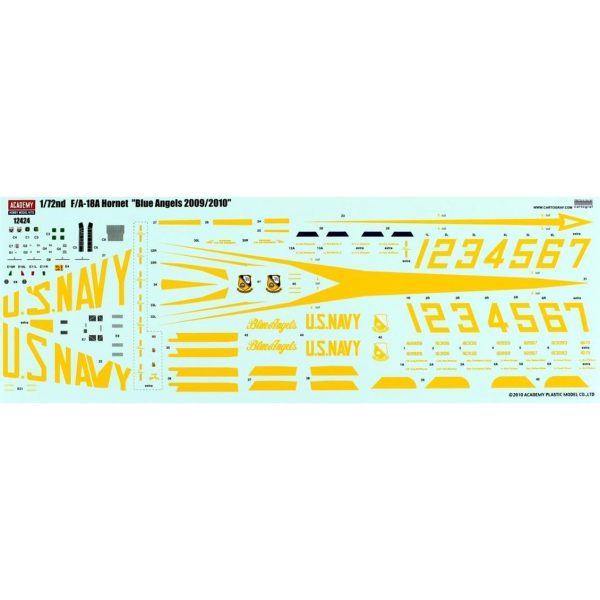 1/72 U.S. Navy F/A-18A Hornet Uçak Maketi, Academy 12424 - Görsel 4