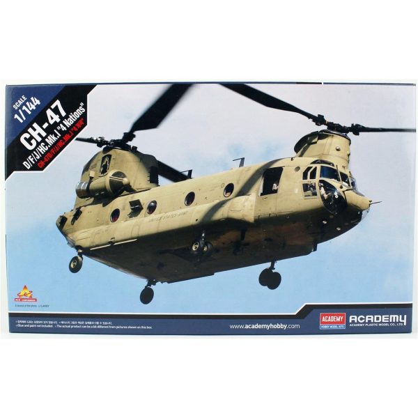 1/144 CH-47D/F/J/HC.Mk.1 (4 nations) Askeri Helikopter Maketi, Academy 12624