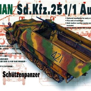 1/35 Sdkfz251 D/1 Half Truck Schutzenpanzer Yarı Paletli Zırhlı Kamyon Maketi, AFV Club 35063