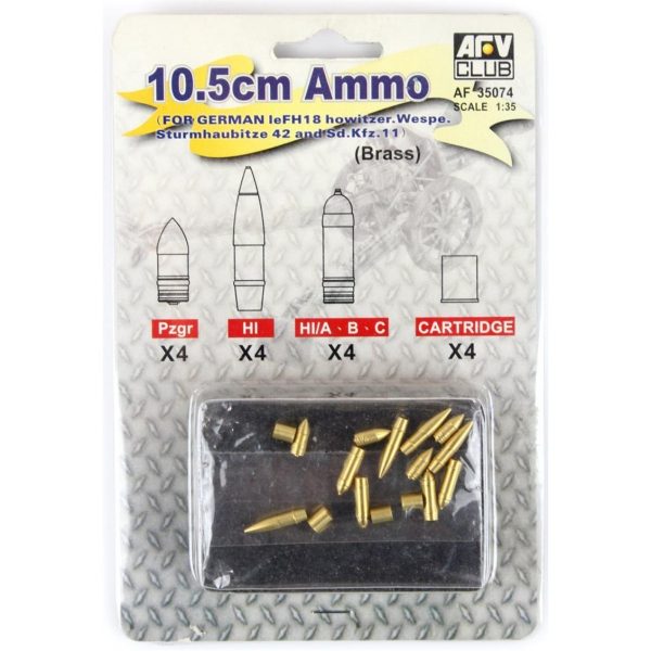 1/35 FH18M Mühimmat Seti 16 Adet Prinç Detay Seti, AFV Club AF35074 - Görsel 4