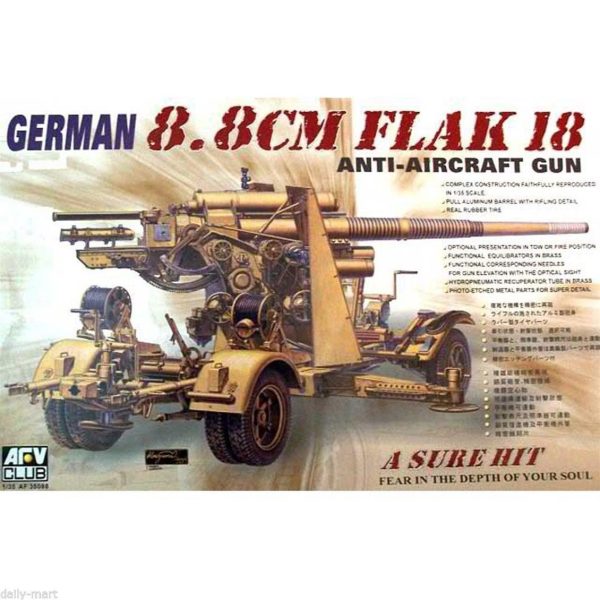 1/35 8.8cm Flak18 Uçaksavar Topu Maketi, AFV Club 35088
