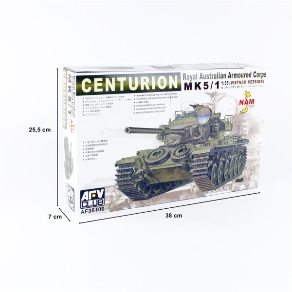 1/35 CENTURION MK5/1 (Vietnam) Tankı Maketi, AFV Club 35100 - Görsel 5