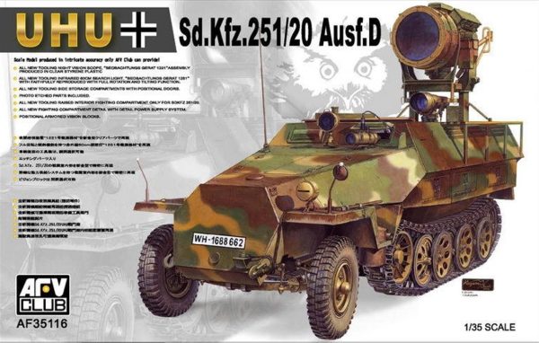 1/35 Sdkfz.251/20 Ausf.D UHU Kızıl Ötesi Işıldaklı Yarı Paletli Kamyon Maketi, AFV Club 35116