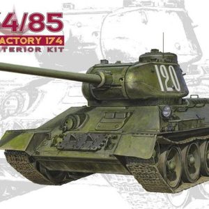 1/35 T34/85 Model 174 Factory Komple İç Detaylı Tank Maketi, AFV Club 35145