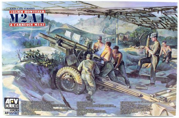1/35 105mm HOWITZER M2A1 Arabalı M2A2 (WW II Version) Topu Maketi, AFV Club 35182