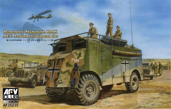1/35 Rommel's Mammoth DAK AEC Armored Command Car Askeri Araç Maketi, AFV Club 35235