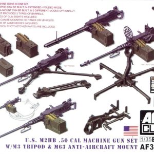 1/35 U.S. M2HB .50 Cal Machine Gun Set W/M3 Tripod and M63 ANTI-AIRCRAFT MOUNT Uçaksavar Maketi, AFV Club AF35246
