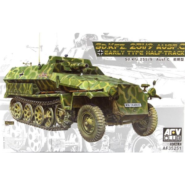 1/35 Sd.Kfz. 251/9 Ausf. C Early type half-track Askeri Araç Maketi, AFV Club 35251