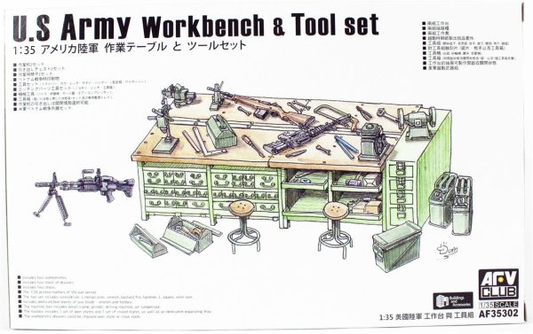 1/35 US Army Workbench & Tool Set Maketi, AFV Club AF35302