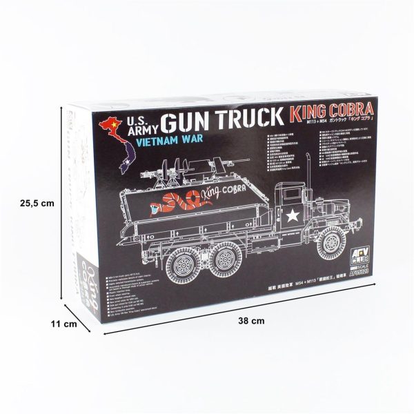 1/35 M113+M54A2 GUN TRUCK Zırhlı Silahlı Kamyon Maketi, AFV Club 35323 - Görsel 5