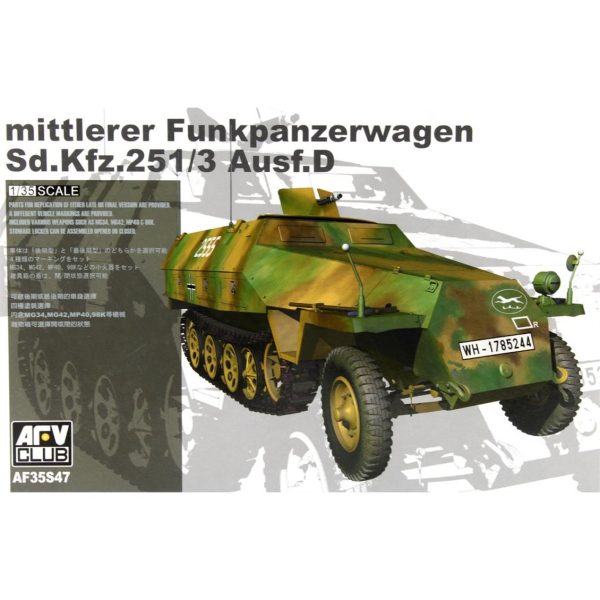 1/35 mittlerer Funkpanzerwagen Sd.Kfz. 251/3 Ausf. D Askeri Araç Maketi, AFV Club 35S47