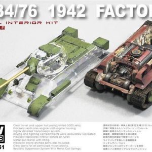 1/35 T-34/76 1942 Factory 112 with Transparent Turret Tank Maketi, AFV Club 35S51