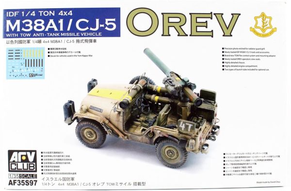 1/35 IDF 1/4 TON 4x4 M38A1/CJ05 Tank Savarlı Jeep Maketi, AFV Club 35S97