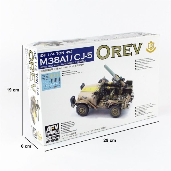 1/35 IDF 1/4 TON 4x4 M38A1/CJ05 Tank Savarlı Jeep Maketi, AFV Club 35S97 - Görsel 5