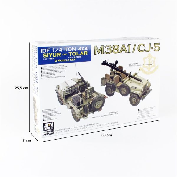 1/35 IDF M38A1/CJ5 (2 models set) Tank Savarlı Jeep Maketi, AFV Club 35S99 - Görsel 5