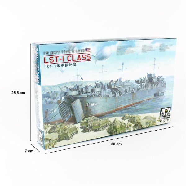 1/350 US WW2 LST-1 Class Çıkartma Gemisi Maketi, AFV Club SE73515 - Görsel 5