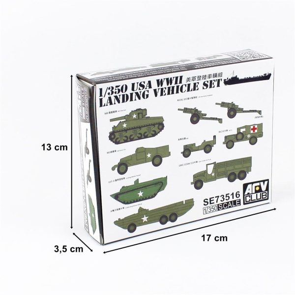 1/350 US WW2 Çıkartma Gemisi Araç Seti Maketi, AFV Club SE73516 - Görsel 5