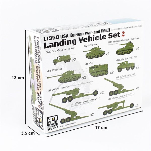 1/350 USA Korea WAR & WW2 Çıkartma Gemisi Araç Seti Maketi, AFV Club SE73517 - Görsel 4