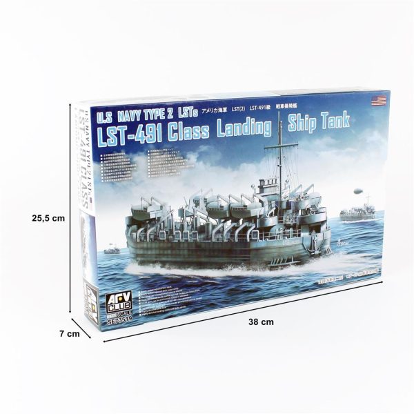 1/350 LST-491 Class Çıkartma Gemisi Maketi, AFV Club SE73519 - Görsel 5