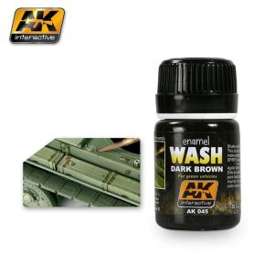 35 ml. Koyu Kahverengi Eskitme Efekti Wash Serisi Enamel Maket Boyası, AK Interactive 045