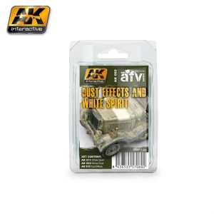 3x35 ml. Toz Efektleri ve Beyaz İspirto Enamel Maket Boyası Seti, AK Interactive 060