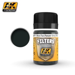 35 ml. Panzer Grey Mavisi Filters Serisi Enamel Maket Boyası, AK Interactive 071