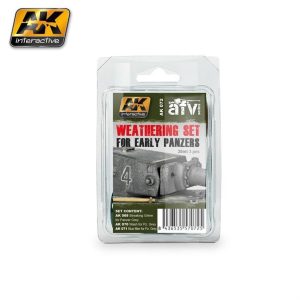 3x35 ml. Erken Dönem Panzer Efekti Enamel Maket Boyası Seti, AK Interactive 072