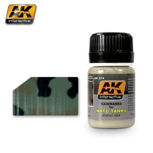 35 ml. NATO Araçları Yağmur İzi Efekti Enamel Maket Boyası, AK Interactive 074