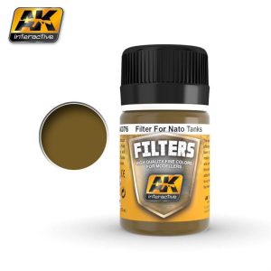 35 ml. NATO Araçları Koyu Kahve Efekti Filters Serisi Enamel Maket Boyası, AK Interactive 076