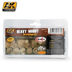 4x35 ml. Yoğun Çamur Efekti Enamel Maket Boyası Seti, AK Interactive 077