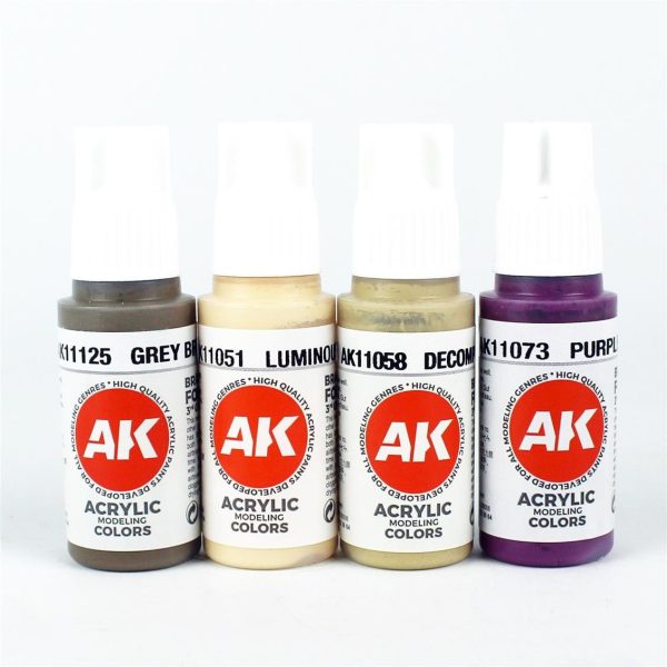 4x17 ml. Zombie Skin Renkleri Akrilik Maket Boyası Seti, AK Interactive 1076 - Görsel 3